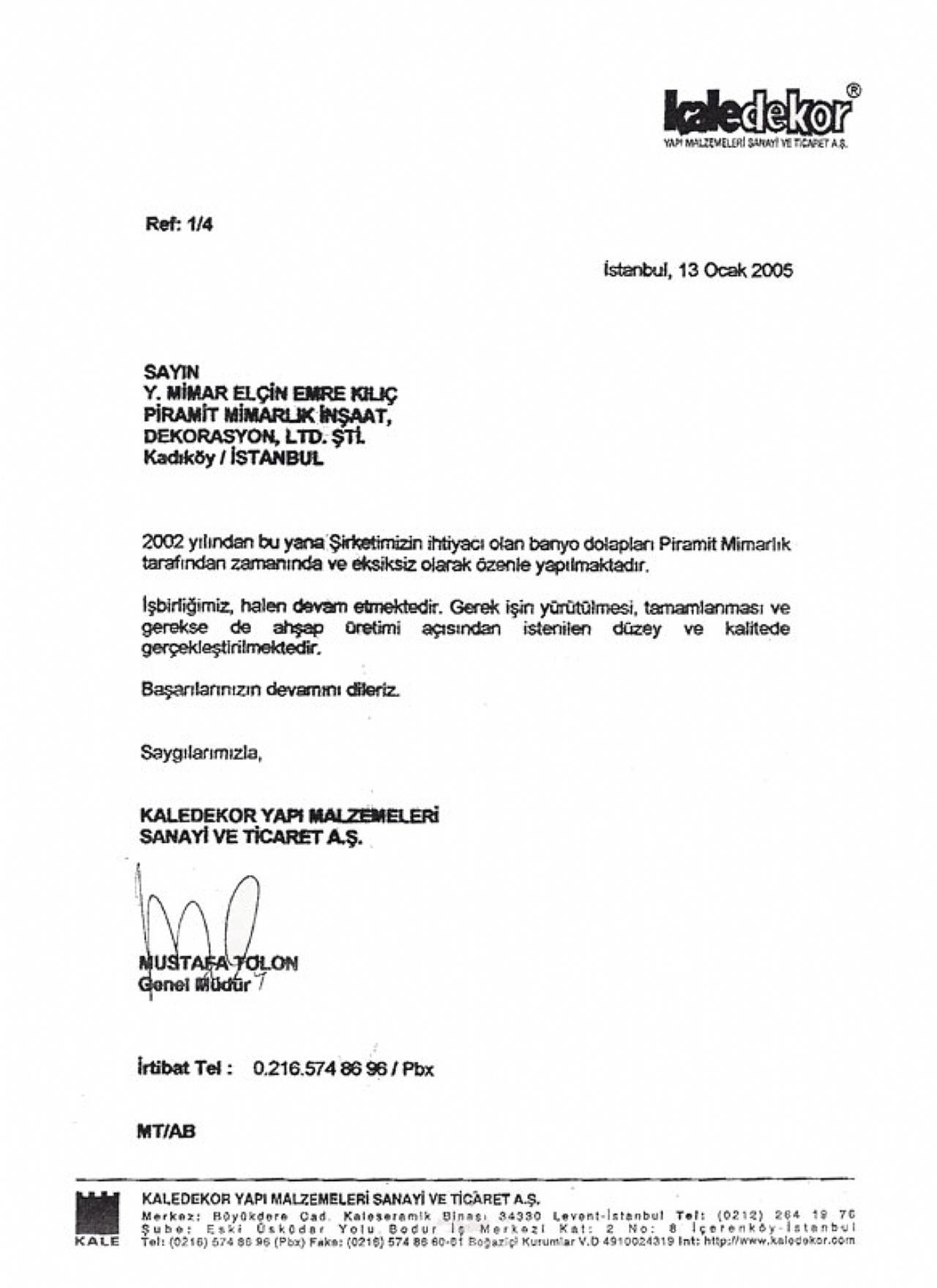 KALEDEKOR YAPI MALZEMELERİ SAN VE TİC A.Ş